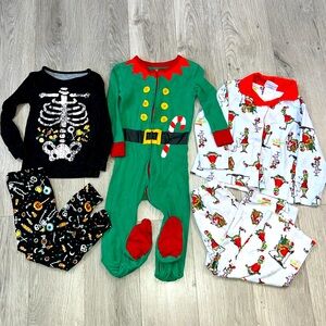 Lot of 3❗️Holiday PJ Sets 🎃🎄Size 3T